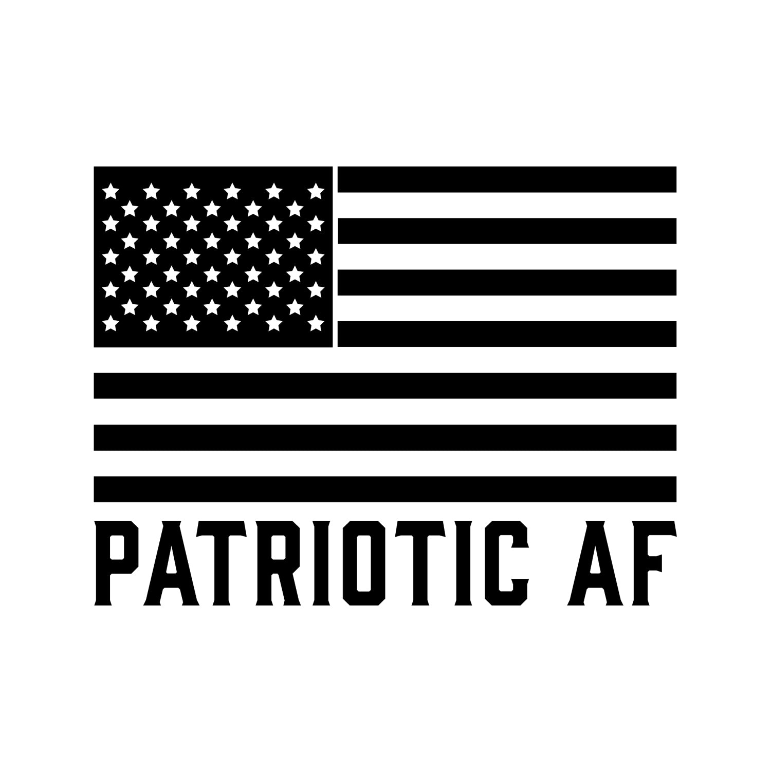 Patriotic AF American Flag Decal
