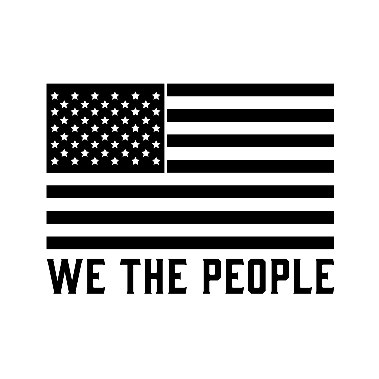 We The People American Flag Decal
