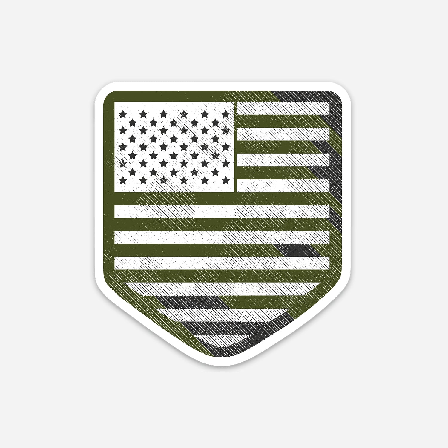 American Flag Shield Sticker