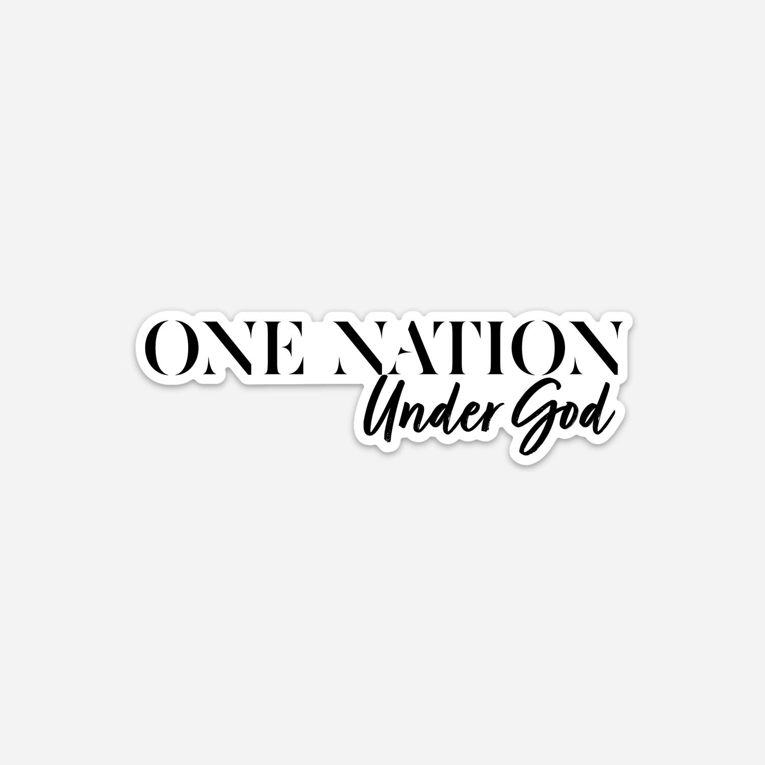 One Nation Under God Sticker